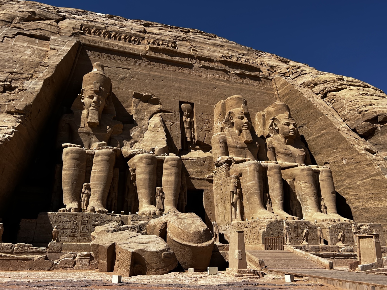 The monumental statues at Abu Simbel, Egypt